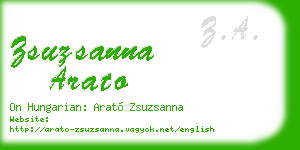 zsuzsanna arato business card
